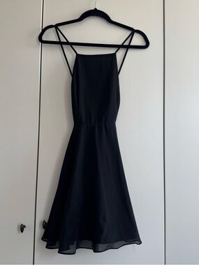 Urban Outfitters Black Mini Spaghetti-Strap Sundress